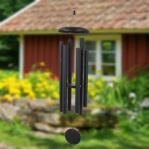 CORINTHIAN BELLS 56 INCH BLACK WIND CHIME - SCALE OF G | Pleasant Places Inc.