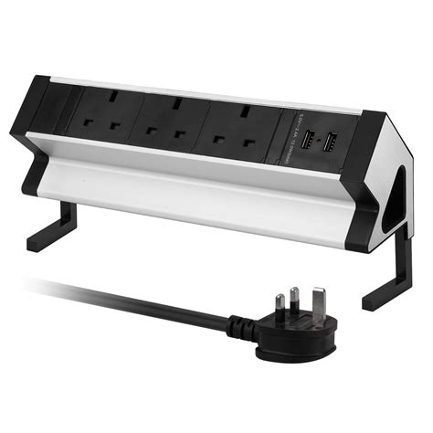 Hannelore Desk Power Socket Extension With 2 Usb 3 Uk | Desertcart INDIA