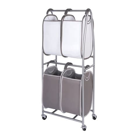 2 Tier Vertical Rolling Laundry Cart by Neatfreak! - Rolling Storage ...