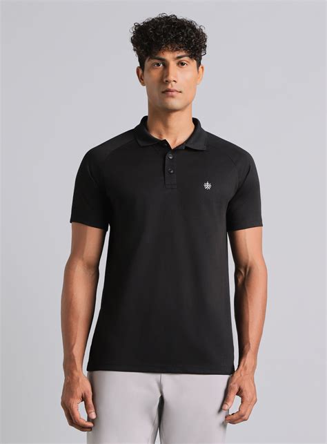 Buy Men's Black High Energy Performance Polo T-shirt Online in India ...