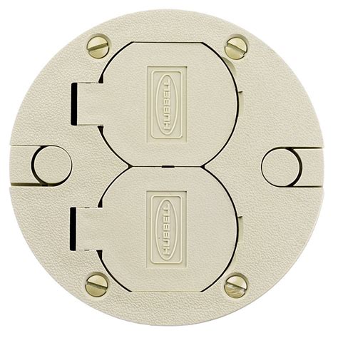 Hubbell PFBRCIA Non-Metallic Concrete Floor Box Ivory Cover | Cooper ...