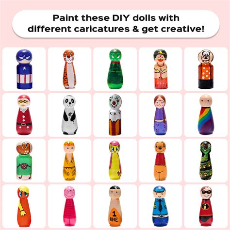 Buy DIY Small Wooden Peg Doll Bases Online On Zwende