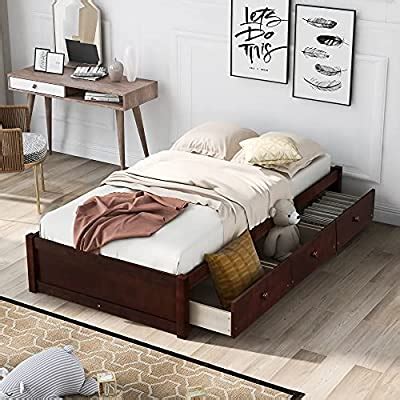 Buy SOFTSEA Twin Storage Bed with Drawers, Wood Twin Platform Bed Frame ...