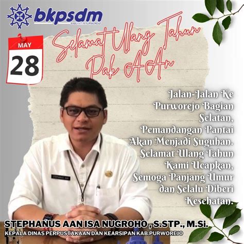 Selamat Ulang Tahun Pak Aan