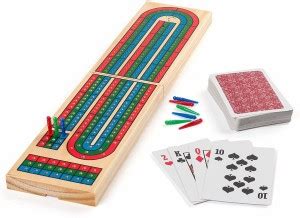 King Joker Solid Wood Folding Cribbage Set Strategy & War Board Game ...