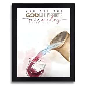 Interio Crafts Jesus Christ Wall Art with Frame, Psalms 77:14 Bible ...