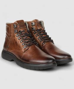 LEE COOPER Leather Ankle Boots| Lace-up & Soft Cushioned Insole for All ...