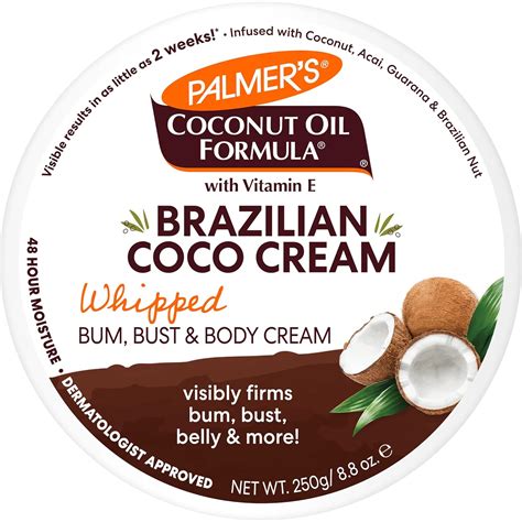 Amazon.com : Palmer's Coconut Oil Formula Brazilian Coco Cream with Vitamin E, 8.8 Fl Oz ...
