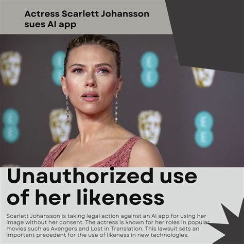 Scarlett Johansson Sues AI App Over Use of Her Likeness Without Consent ...