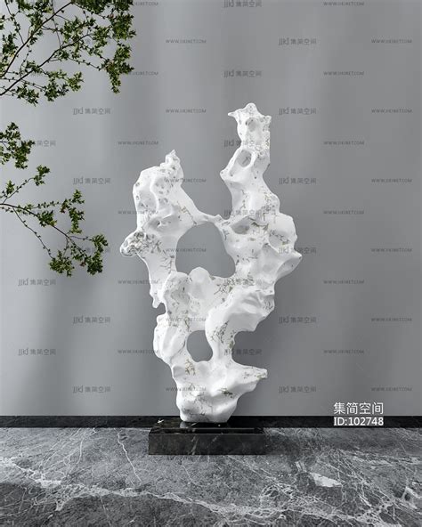 观念雕塑：雕塑家展望的太湖石。_不锈钢