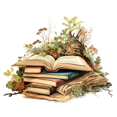Vintage Book Illustration, Book, Isolated, Design PNG Transparent Image and Clipart for Free ...