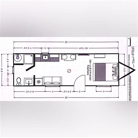 Simple One Floor Plans 8x20 Tiny House