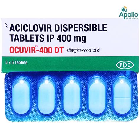 OCUVIR 400MG DT TABLET Price, Uses, Side Effects, Composition - Apollo ...