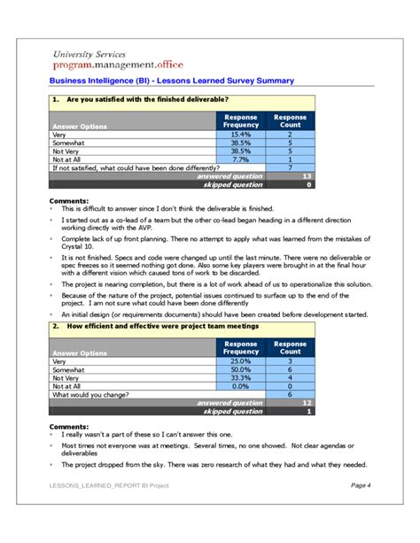 Image result for Lesson Learned Report