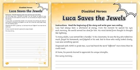 Luca Saves the Jewels – Disabled Heroes – Complete the Story