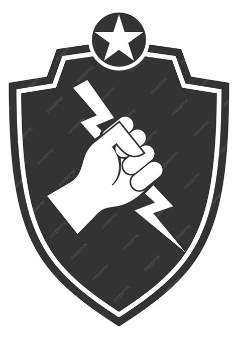 Naszywka wojskowa Logo wojskowe Insygnia czarnej tarczy | Wektor Premium