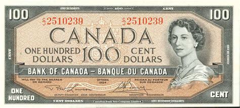 Canadian 100 Dollar Bills