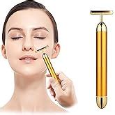 Janravi 1Pc 24K Gold Energy Beauty Bar Electric Facial Massage Roller ...