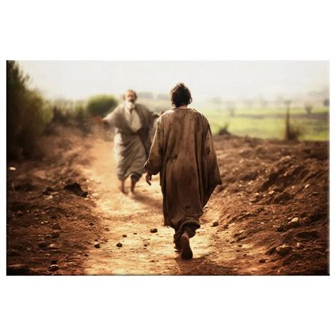 The Father Runs Towards His Son, The Prodigal Son, Wall Art Canvas | Prodigal son, Prodigal ... - painting of the prodigal son