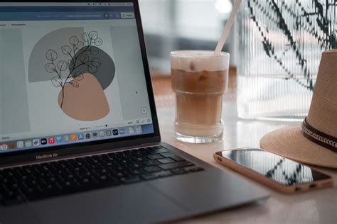 Image Work Desk with Laptop and Coffee 的图像结果