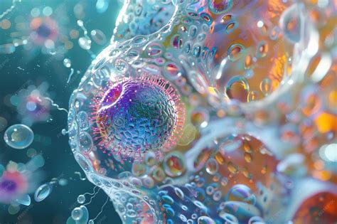 Premium Photo | One beautiful living cell very detailed structur