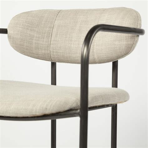 Mercana Parker Cream 26.5-in H Counter height Upholstered Metal Bar ...