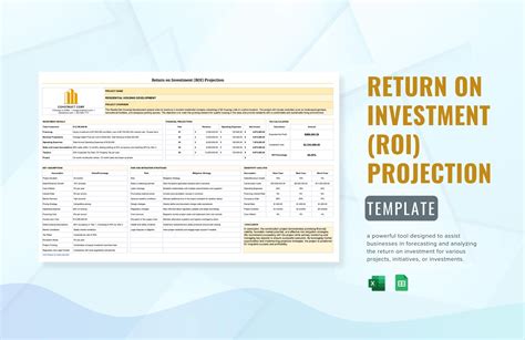 Return on Investment (ROI) Projection Template in Excel, Google Sheets - Download | Template.net