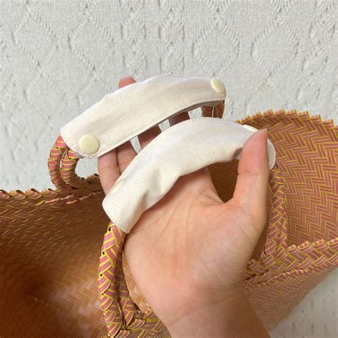 パサールバッグ ハンドルカバー コットンリバーシブル cream×denim | kashi