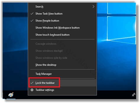 Image result for How to Lock Taskbar