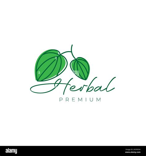 herbal leaf nature traditional medicine culture feminine green logo design vector icon Stock ...