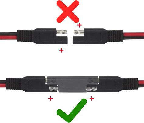 Buy SAE Polarity Reverse Adapter Connector 2 Pin SAE Polarity Switching ...