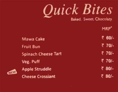 Menu at Wagh Bakri Tea Lounge, Mumbai, Gokul Nandanvan Co-operative ...