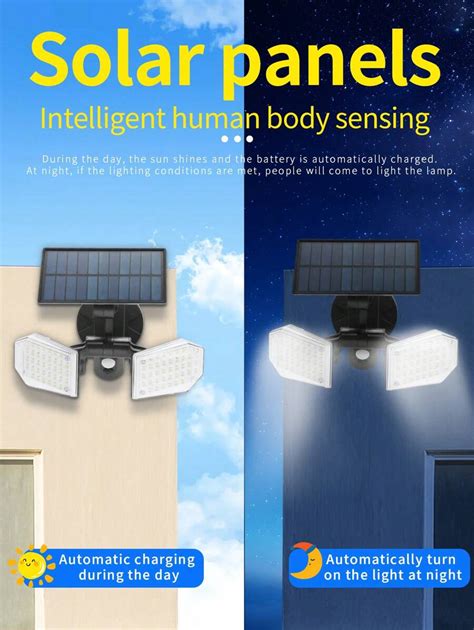 78 LED Buitenzonnelamp met bewegingssensor, dubbele ...