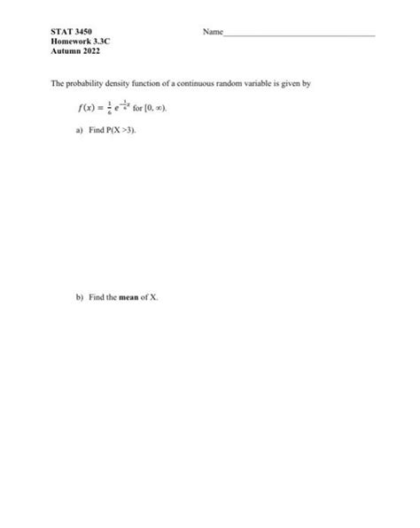 Image result for Continuous Random Variable Probability Density Function