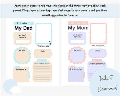 Childrens Divorce Coping Worksheets Separation Journal Coping Skills Therapy Bundle Kit ...