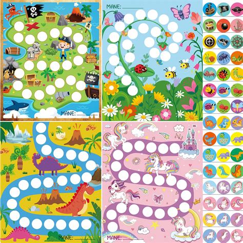 Buy 100 Pieces Sticker Charts Incentive Chart for Classroom Reward ...