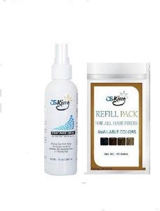 Osking Hair Fiber Hair Hold Spray 115 ml & Hair Fiber 55 gm Natural ...