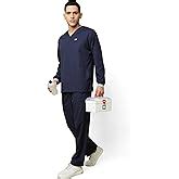 KNYA Active Men's 5-Pocket Scrub Suit | Set of Top & Bottom | Half ...
