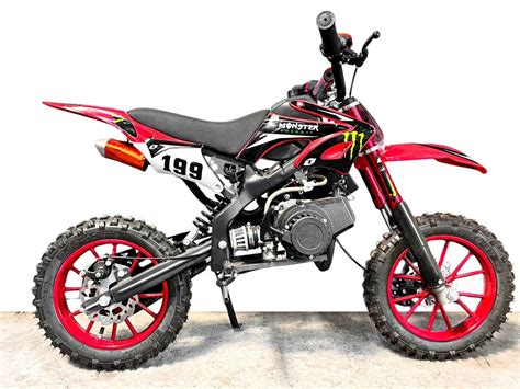 49CC Dirt Bike | Kids Sport Bike PETROL | RED – 11Cart