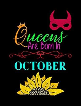 Queens Are Born In October: Sketch Book For Girls-120 Large Blank Pages ...