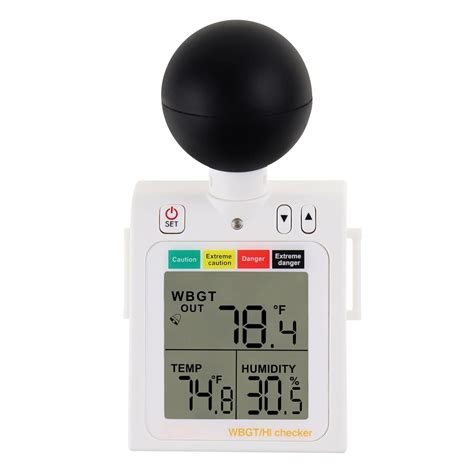 Wet Bulb Thermometer 2-in-1 WBGT + HI Heat Index Checker Heat Stress ...