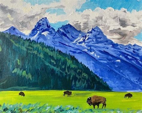 2 for 1 Paint Night “Buffalo Valley”, Tribe Artist Collective, Tetonia ...