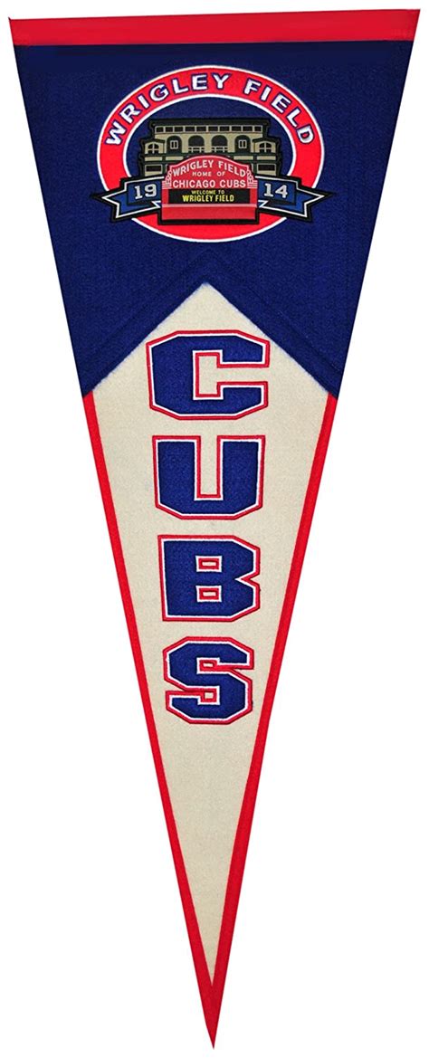 MLB Chicago Cubs Wrigley Field Medium Pennant : Amazon.in: Sports ...