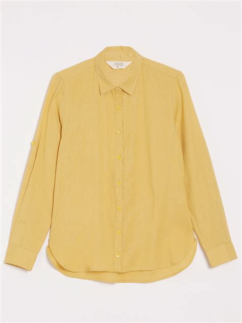 Women Yellow Airy-Linen Shirt