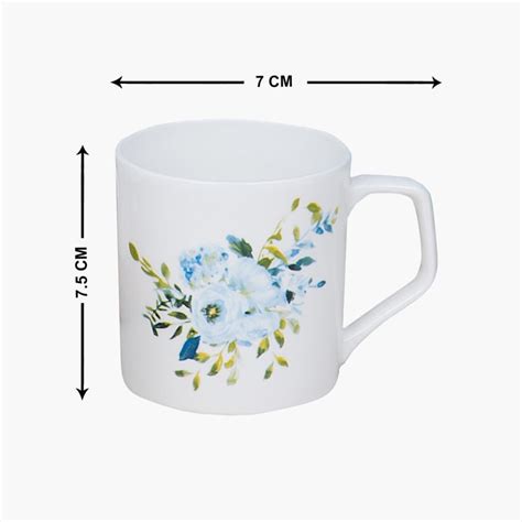 Buy Clay Craft White And Blue Ceramic Director Coffee Mugs - 230ml ...