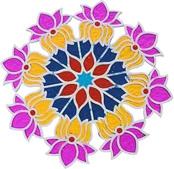 ARSOL Rangoli Ananta Mat 18 inches Reusable, Easy to use Rangoli Mat ...