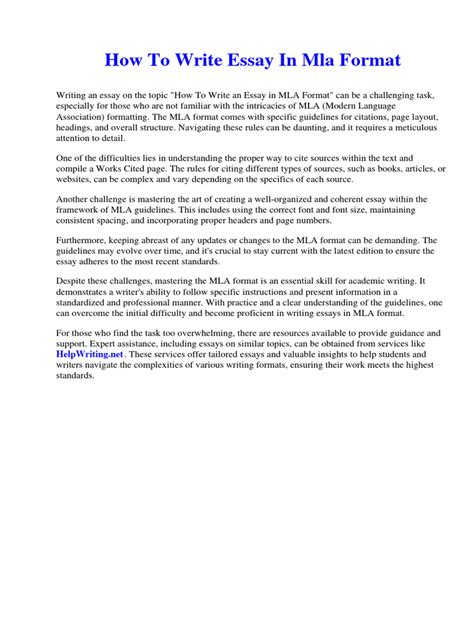 Image result for MLA 8th Edition Essay Format Steps