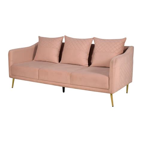 Buy Three Seater Sofa In Cream Color Leatherette - GetMyCouch