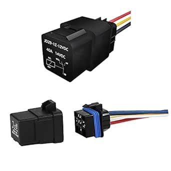Fire Retardant 12v 40 Amp Relay with Harness,Waterproof 5-PIN SPDT ...