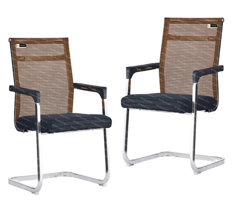 Homegenic S Type Cantilever Mesh Office Visitor Chairs (Stainless Steel ...